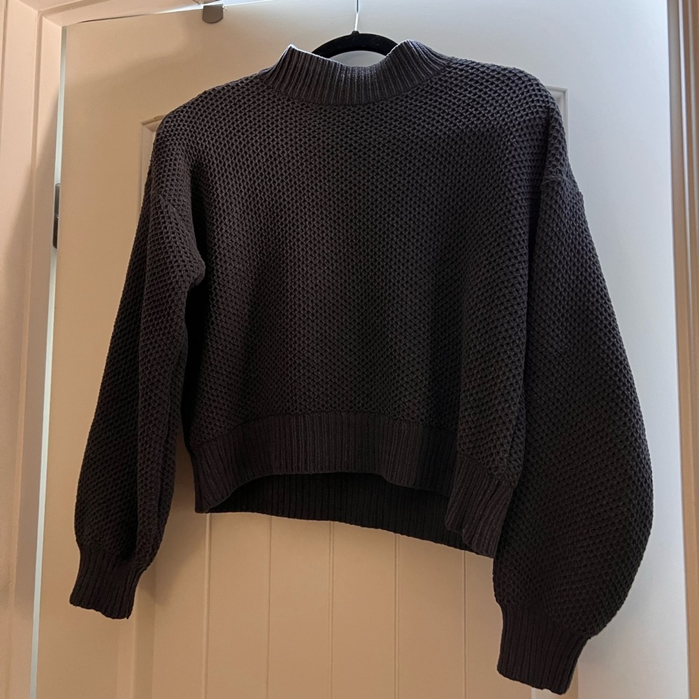 Hollister knit sweater - charcoal gray
